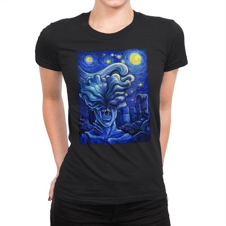 Starry Apocalypse - Womens Premium T-Shirts RIPT Apparel Small / Black