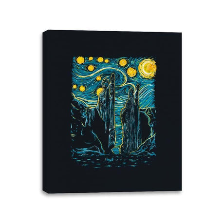 Starry Argonath - Canvas Wraps Canvas Wraps RIPT Apparel 11x14 / Black
