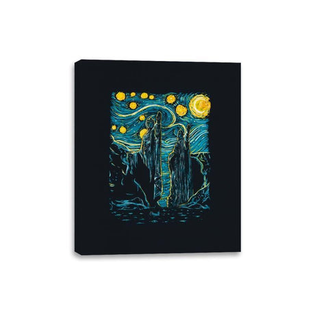 Starry Argonath - Canvas Wraps Canvas Wraps RIPT Apparel 8x10 / Black