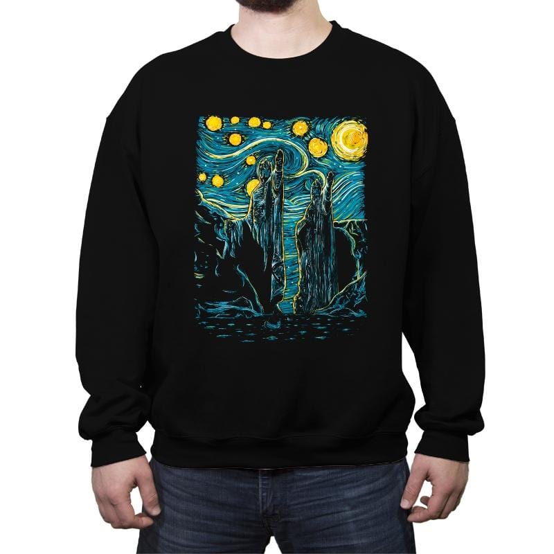 Starry Argonath - Crew Neck Sweatshirt Crew Neck Sweatshirt RIPT Apparel Small / Black