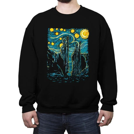 Starry Argonath - Crew Neck Sweatshirt Crew Neck Sweatshirt RIPT Apparel Small / Black