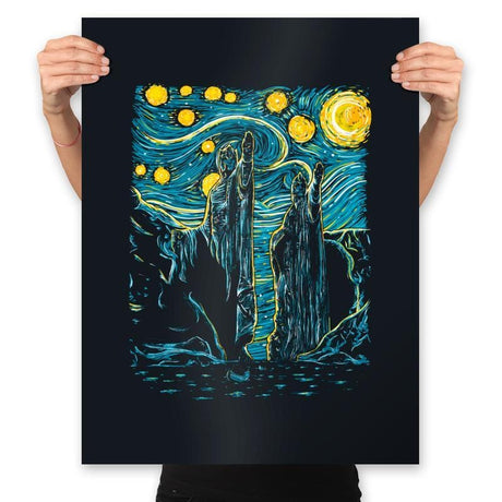 Starry Argonath - Prints Posters RIPT Apparel 18x24 / Black