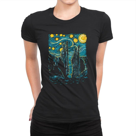 Starry Argonath - Womens Premium T-Shirts RIPT Apparel Small / Black