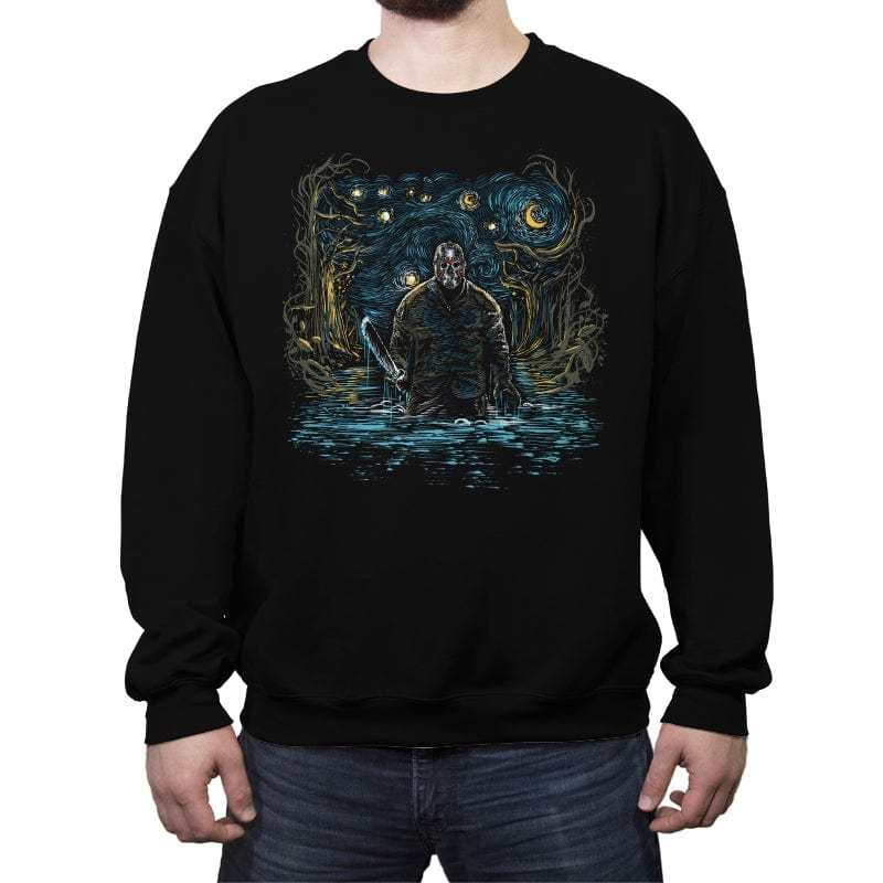Starry Camp - Crew Neck Sweatshirt Crew Neck Sweatshirt RIPT Apparel Small / Black