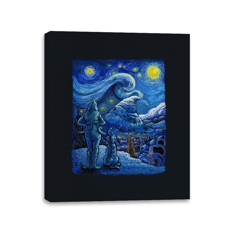 Starry Crumpit - Canvas Wraps Canvas Wraps RIPT Apparel 11x14 / Black