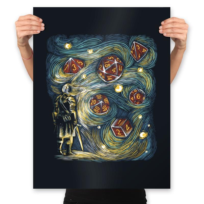Starry Dice - Prints Posters RIPT Apparel 18x24 / Black