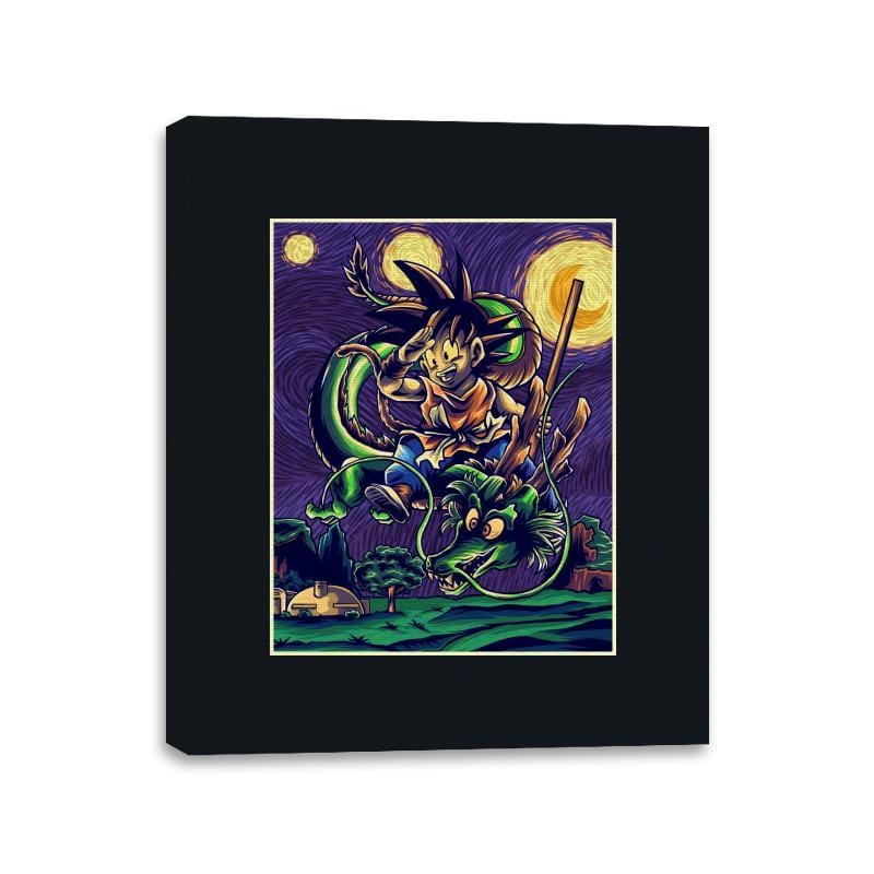 Starry Dragon - Canvas Wraps Canvas Wraps RIPT Apparel 11x14 / Black