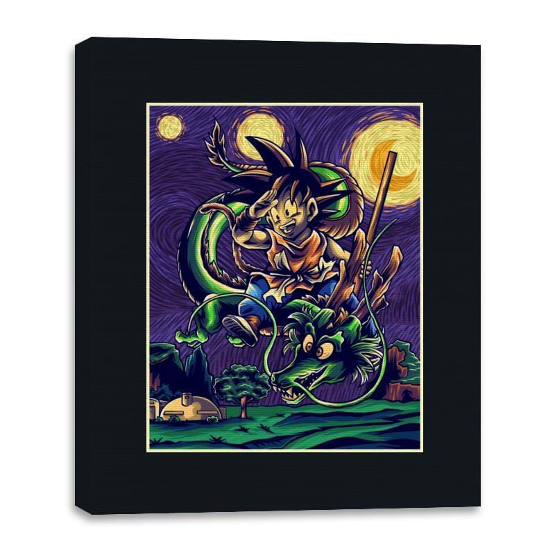 Starry Dragon - Canvas Wraps Canvas Wraps RIPT Apparel 16x20 / Black