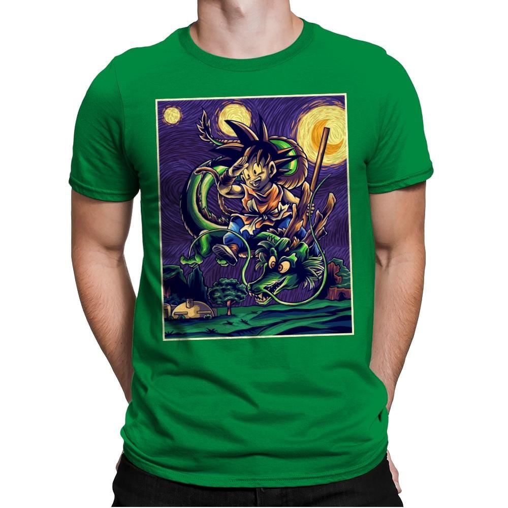 Starry Dragon - Mens Premium T-Shirts RIPT Apparel Small / Kelly