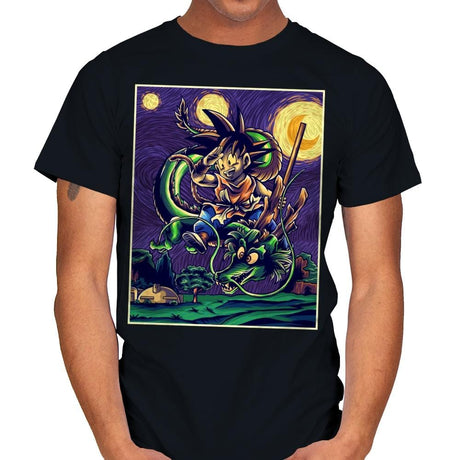 Starry Dragon - Mens T-Shirts RIPT Apparel Small / Black