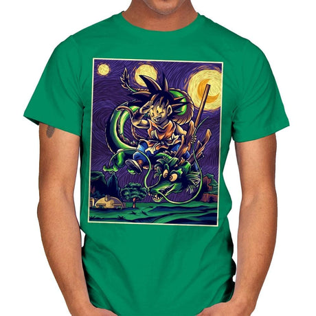 Starry Dragon - Mens T-Shirts RIPT Apparel Small / Kelly