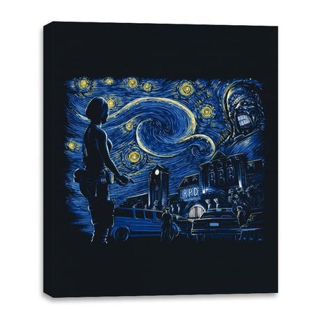 Starry Evil - Canvas Wraps Canvas Wraps RIPT Apparel 16x20 / Black