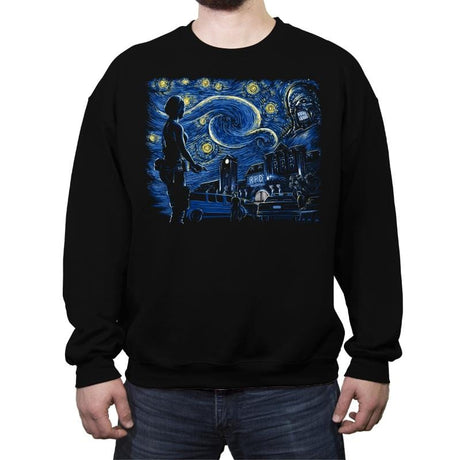 Starry Evil - Crew Neck Sweatshirt Crew Neck Sweatshirt RIPT Apparel Small / Black