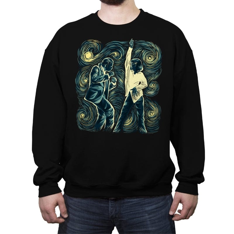 Starry Fiction - Crew Neck Sweatshirt Crew Neck Sweatshirt RIPT Apparel Small / Black