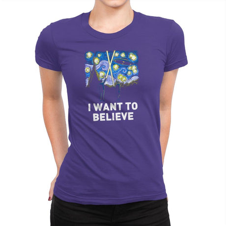 Starry Files Exclusive - Womens Premium T-Shirts RIPT Apparel Small / Purple Rush