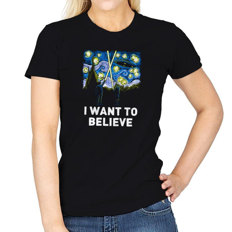 Starry Files Exclusive - Womens T-Shirts RIPT Apparel Small / Black