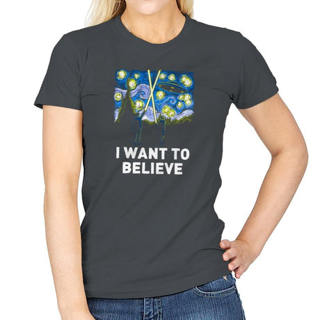 Starry Files Exclusive - Womens T-Shirts RIPT Apparel Small / Charcoal