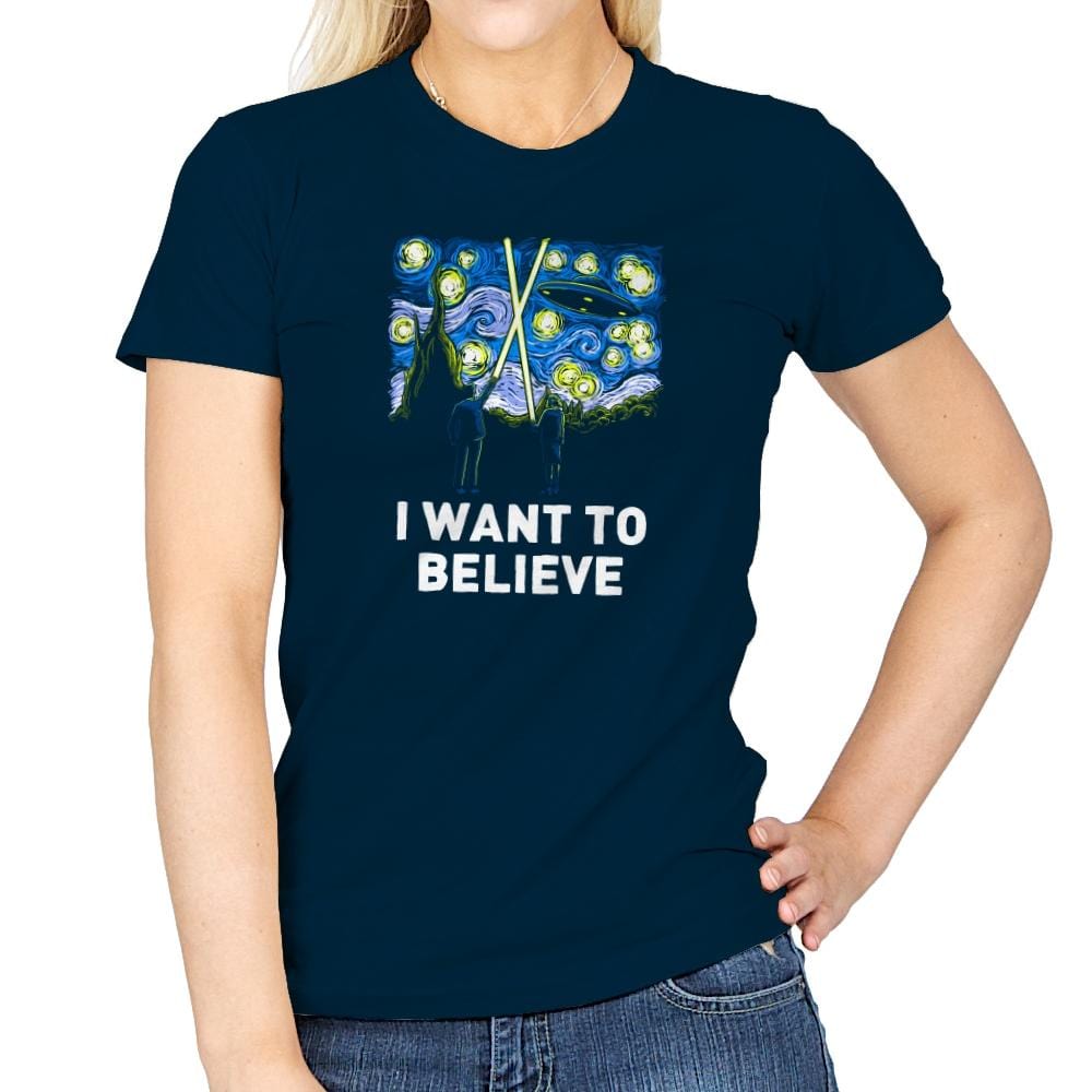 Starry Files Exclusive - Womens T-Shirts RIPT Apparel Small / Navy