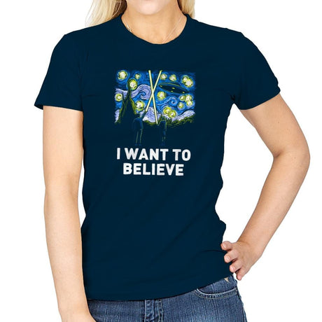 Starry Files Exclusive - Womens T-Shirts RIPT Apparel Small / Navy