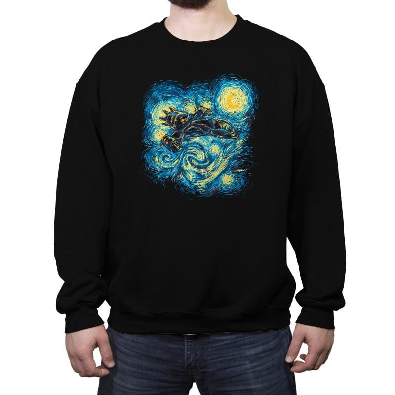 Starry Flight Reprint - Crew Neck Sweatshirt Crew Neck Sweatshirt RIPT Apparel