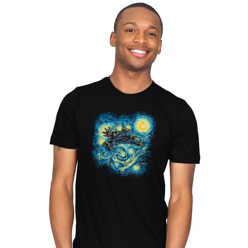 Starry Flight Reprint - Mens T-Shirts RIPT Apparel Small / Black