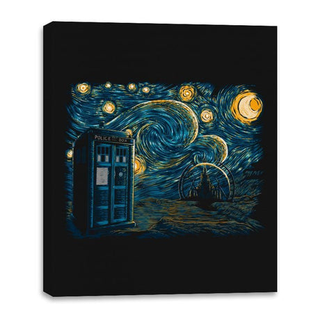 Starry Gallifrey - Canvas Wraps Canvas Wraps RIPT Apparel 16x20 / Black