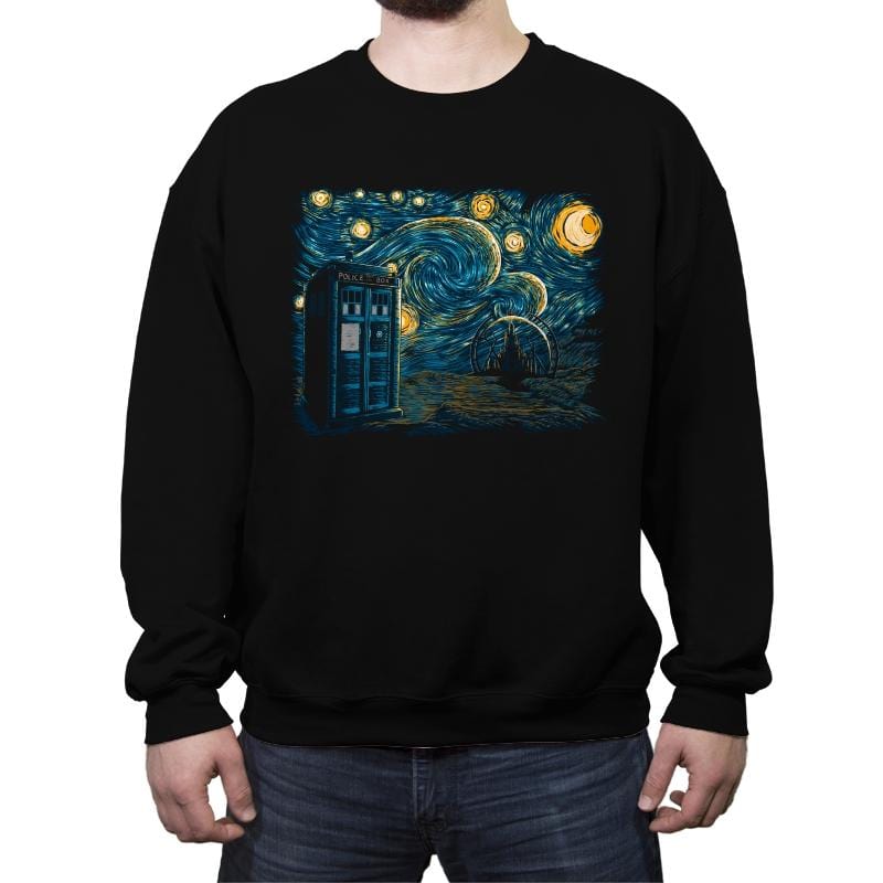 Starry Gallifrey - Crew Neck Sweatshirt Crew Neck Sweatshirt RIPT Apparel