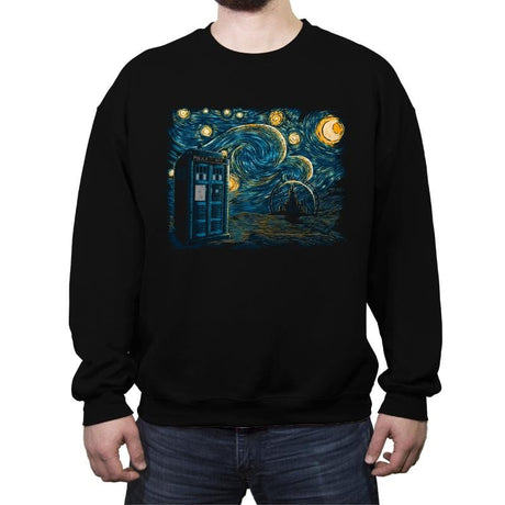 Starry Gallifrey - Crew Neck Sweatshirt Crew Neck Sweatshirt RIPT Apparel