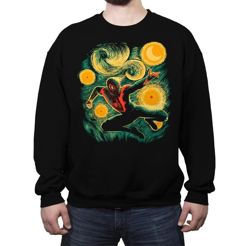 Starry Miles - Crew Neck Sweatshirt Crew Neck Sweatshirt RIPT Apparel Small / Black