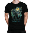 Starry Moon - Mens Premium T-Shirts RIPT Apparel Small / Black
