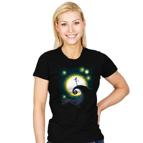 Starry Nightmare - Womens T-Shirts RIPT Apparel Small / Black