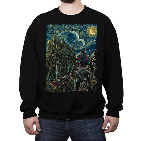 Starry Olympus - Crew Neck Sweatshirt Crew Neck Sweatshirt RIPT Apparel Small / Black