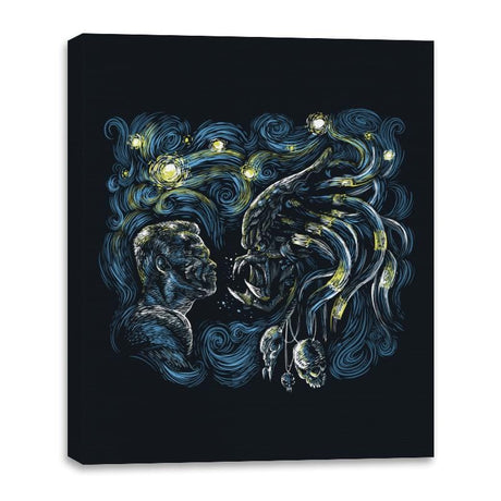 Starry Predator - Canvas Wraps Canvas Wraps RIPT Apparel 16x20 / Black