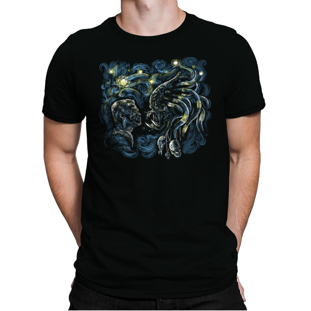 Starry Predator - Mens Premium T-Shirts RIPT Apparel Small / Black