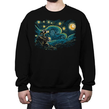 Starry Robot - Crew Neck Sweatshirt Crew Neck Sweatshirt RIPT Apparel