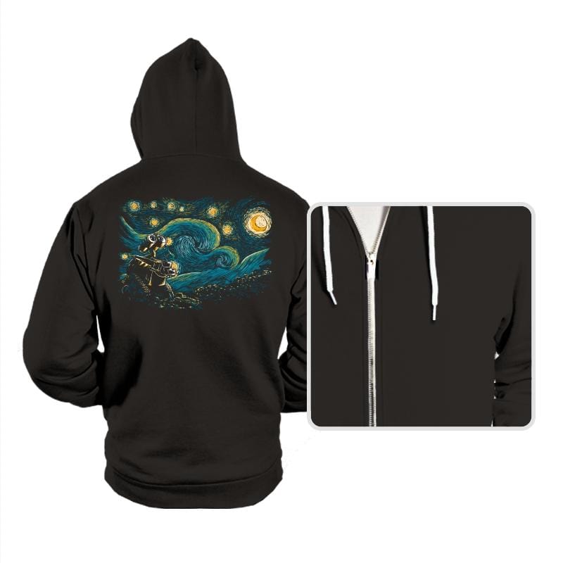 Starry Robot - Hoodies Hoodies RIPT Apparel Small / Black