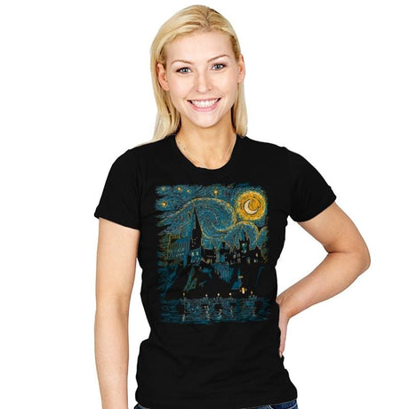 Starry School - Womens T-Shirts RIPT Apparel Small / Black