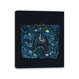 Starry Shark - Canvas Wraps Canvas Wraps RIPT Apparel 11x14 / Black