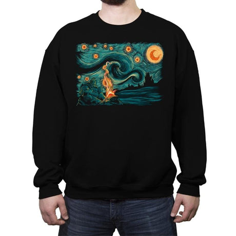 Starry Souls - Crew Neck Sweatshirt Crew Neck Sweatshirt RIPT Apparel Small / Black