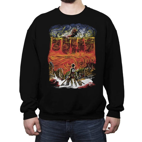 Starry Titan - Crew Neck Sweatshirt Crew Neck Sweatshirt RIPT Apparel Small / Black