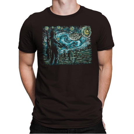 Starry Wars - Best Seller - Mens Premium T-Shirts RIPT Apparel Small / Dark Chocolate