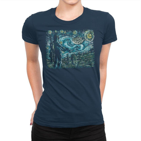 Starry Wars - Best Seller - Womens Premium T-Shirts RIPT Apparel Small / Midnight Navy