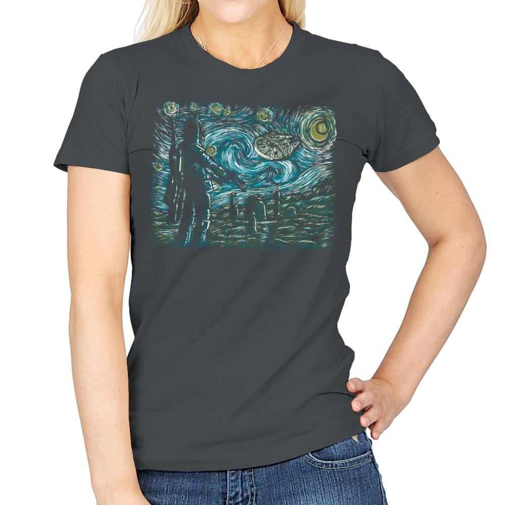Starry Wars - Best Seller - Womens T-Shirts RIPT Apparel Small / Charcoal