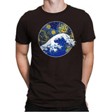 Starry Wave - Mens Premium T-Shirts RIPT Apparel Small / Dark Chocolate