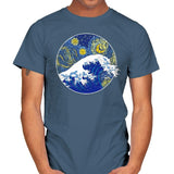 Starry Wave - Mens T-Shirts RIPT Apparel Small / Indigo Blue