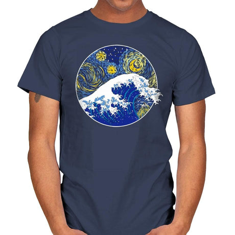 Starry Wave - Mens T-Shirts RIPT Apparel Small / Navy