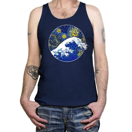 Starry Wave - Tanktop Tanktop RIPT Apparel X-Small / Navy