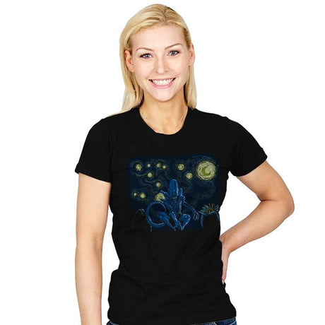 Starry Xenomorph - Womens T-Shirts RIPT Apparel