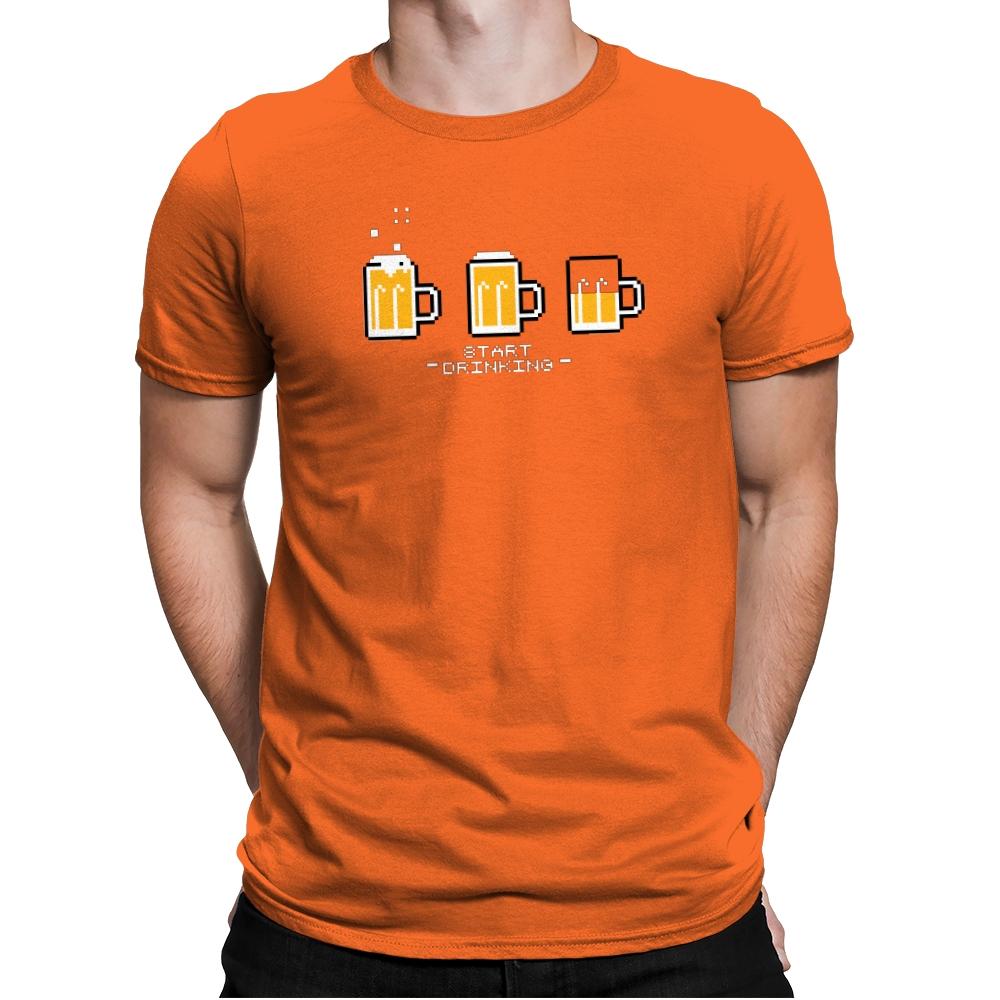 Start Drinking Exclusive - Mens Premium T-Shirts RIPT Apparel Small / Classic Orange