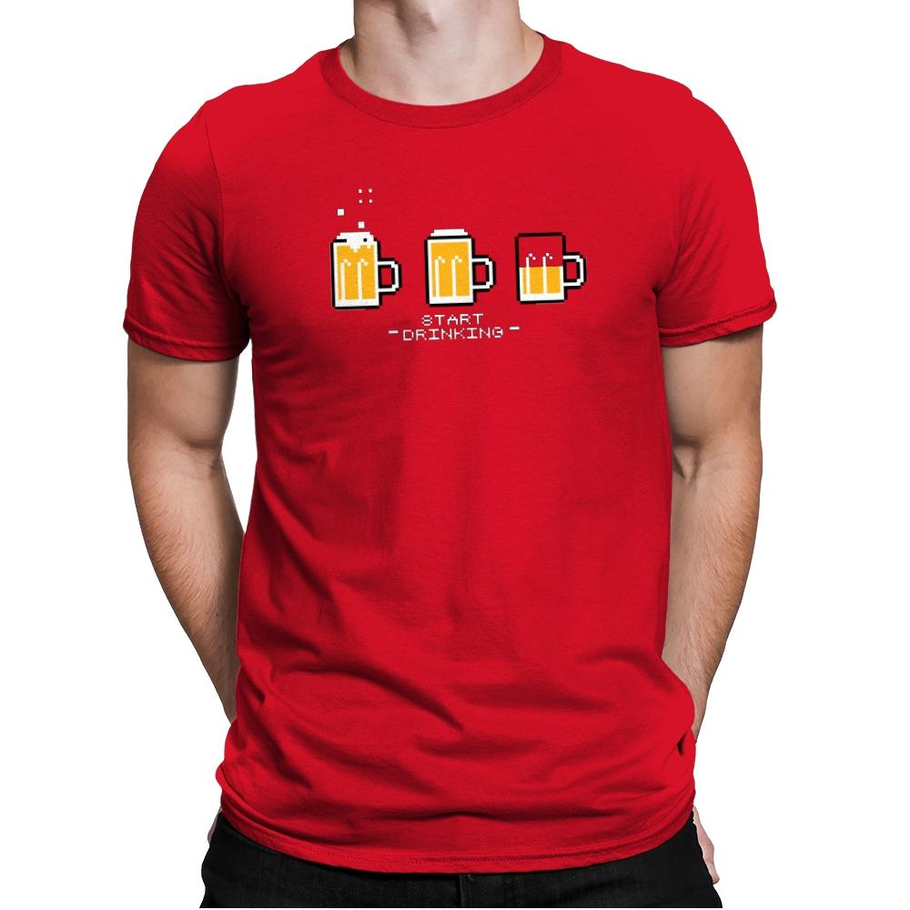 Start Drinking Exclusive - Mens Premium T-Shirts RIPT Apparel Small / Red